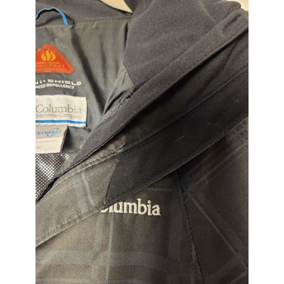 Columbia Jacket Womens M Black Blue Interchange Omni Tech Waterproof Lined - Picture 3 of 13